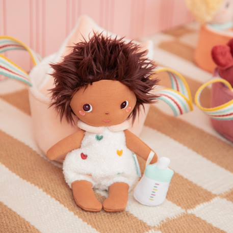 Poupée 21 cm et son couffin Misha Rose 1 - vertbaudet enfant 