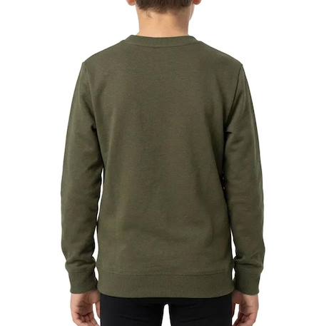 Sweat garçon crew Kaki 3 - vertbaudet enfant 