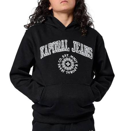 Sweat capuche garçon oscar Noir 1 - vertbaudet enfant 