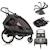 Remorque vélo 2en1 cama pour 2 enfants jusqu’à 6 ans avec fonction poussette tout-terrain Grey graphite+Grey stone 1 - vertbaudet enfant 