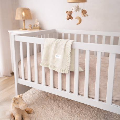 Couverture en mousseline muslin blanket 70 x 100 cm en coton, 6 couches, respirante et polyvalente Dove grey+Dusty pink+Natural cream+Stone blue 14 - vertbaudet enfant 