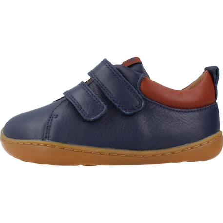 Derbies bébé garçon en cuir peu cami Bleu 2 - vertbaudet enfant 