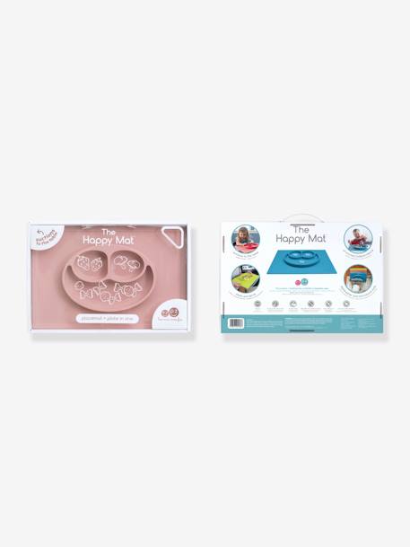 Set de table tout-en-un avec assiette Happy mat en silicone ROSE 3 - vertbaudet enfant 