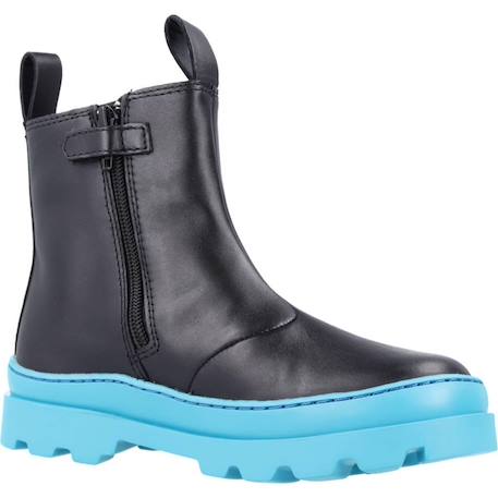 Bottes enfant garçon en cuir brutus Noir 5 - vertbaudet enfant 
