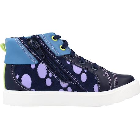 Baskets bébé fille en cuir city scare Bleu navy 1 - vertbaudet enfant 
