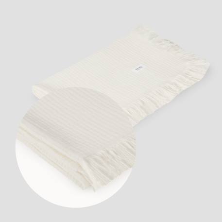 Couverture en mousseline muslin blanket 70 x 100 cm en coton, 6 couches, respirante et polyvalente Dove grey+Dusty pink+Natural cream+Stone blue 17 - vertbaudet enfant 
