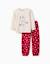 Pyjama Noel en polaire avec broderie de renne Blanc 1 - vertbaudet enfant 