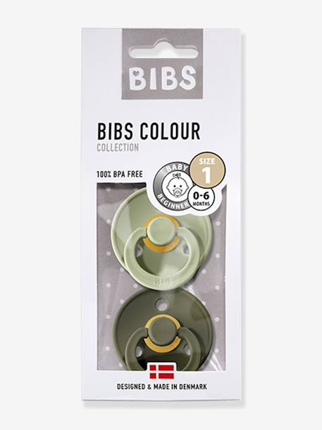 Lot de 2 sucettes-tétines Colour, taille 1 de 0 à 6 mois Blush & Vanilla+Deep space & Petrol blue+Iron & baby blue+Night Blush & vanilla glow+Sage & hunter green+Woodchuck & blush 8 - vertbaudet enfant 