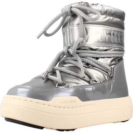 Bottes fille modèle mb jr park boot Argent+Rouge 4 - vertbaudet enfant 