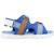 Sandales enfant fille en textile Bleu multi+Bleu multicolore 1 - vertbaudet enfant 