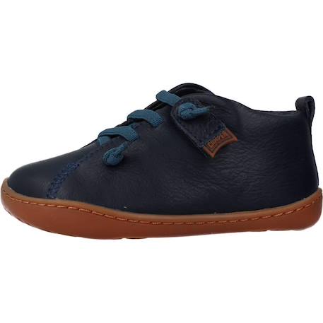 Derbies bébé garçon en cuir peu Bleu 2 - vertbaudet enfant 