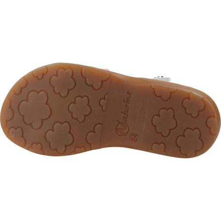 Sandales bébé fille en cuir rubino Blanc blanco 6 - vertbaudet enfant 