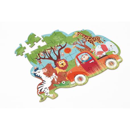 Puzzle contour puzzle - safari 30 pièces Multicolor 3 - vertbaudet enfant 