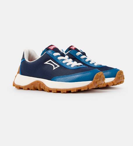 Baskets garçon cuir drift trail kids Bleu fonc32+Bleu foncé+Bourgogne 031+Gris pastel 2 - vertbaudet enfant 