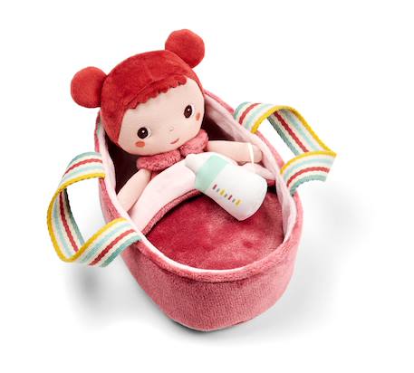 Poupée 21 cm et son couffin Mio Rose franboise 1 - vertbaudet enfant 