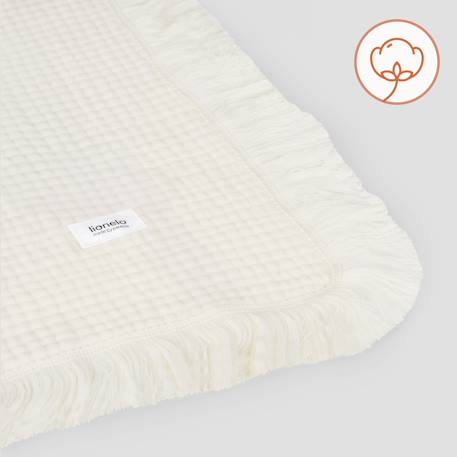 Couverture en mousseline muslin blanket 70 x 100 cm en coton, 6 couches, respirante et polyvalente Dove grey+Dusty pink+Natural cream+Stone blue 15 - vertbaudet enfant 