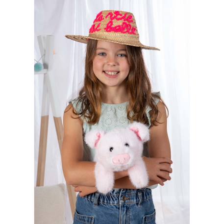 Peluche cochon - floppy choopy familiers -  22 cm Rose 2 - vertbaudet enfant 