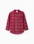 Chemise à manches longues en flanelle à motif à carreaux Bleu foncé+Rouge 4 - vertbaudet enfant 