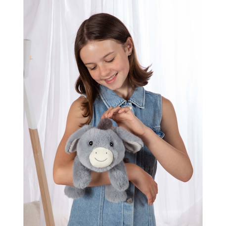 Peluche âne gris - floppy choopy familiers - 22 cm Gris 2 - vertbaudet enfant 