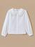 Chemise grand col brodé fille Blanc 1 - vertbaudet enfant 