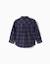 Chemise à manches longues en flanelle à motif à carreaux Bleu foncé+Rouge 2 - vertbaudet enfant 