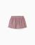 Jupe-short en sergé à motif à carreaux b&s Gris clair 1 - vertbaudet enfant 