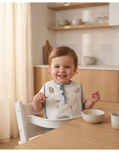 Lot de 2 bavoirs en éponge Blanc 2 - vertbaudet enfant 