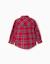 Chemise à manches longues en flanelle à motif à carreaux Bleu foncé+Rouge 5 - vertbaudet enfant 