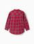 Chemise à manches longues en flanelle à motif à carreaux Bleu foncé+Rouge 5 - vertbaudet enfant 