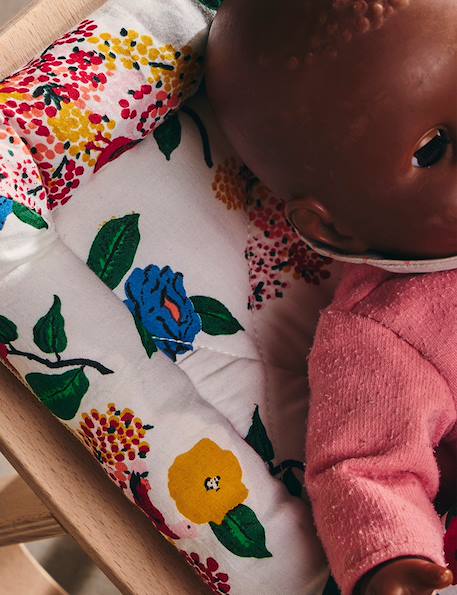 Transat poupée LEVO Doll Fleurs rose+Fleurs rouges 11 - vertbaudet enfant 