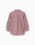 Chemise en coton à manches longues à carreaux b&s Beige clair 2 - vertbaudet enfant 