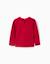 T-shirt en coton à manches longues avec plis sur le devant Rouge 2 - vertbaudet enfant 