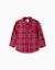 Chemise à manches longues en flanelle à motif à carreaux Bleu foncé+Rouge 4 - vertbaudet enfant 