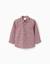 Chemise en coton à manches longues à carreaux b&s Beige clair 1 - vertbaudet enfant 