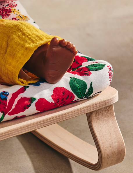 Transat poupée LEVO Doll Fleurs rose+Fleurs rouges 12 - vertbaudet enfant 