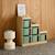 Meuble de rangement enfant escalier 6 bacs de rangement décor bois naturel - sora Beige+Kaki+Moutarde+Pêche+Vert de gris 28 - vertbaudet enfant 