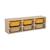 Sora - children's storage unit with 6 storage bins Moutarde+Orange+Vert olive 2 - vertbaudet enfant 