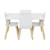 Table rectangulaire enfant bois de pin 4 assises - judith Blanc+Vert 2 - vertbaudet enfant 