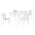Table rectangulaire enfant bois de pin 4 assises - judith Blanc+Vert 11 - vertbaudet enfant 