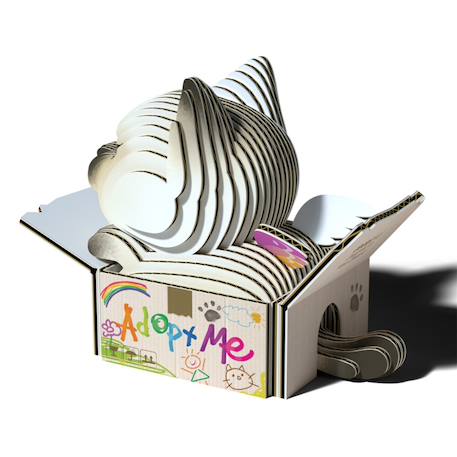 Puzzle 3d - chats - mocha Blanc 5 - vertbaudet enfant 