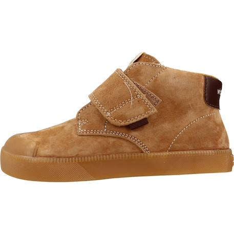 Bottes garçon modèle 1356108v botin tira adhesiva Bordeaux burdeos+Marron camel 8 - vertbaudet enfant 