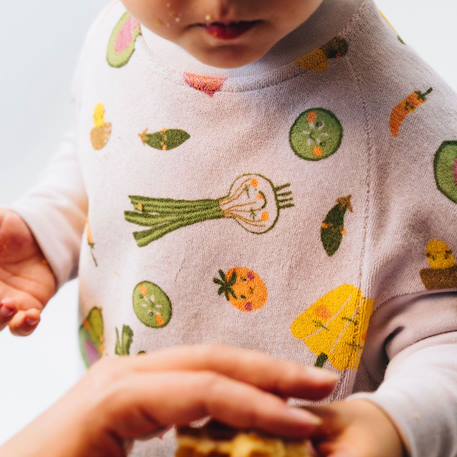 Bavoir boo évolutif 6 mois - 4 ans veggie party Multi-coloured 2 - vertbaudet enfant 