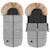 Chancelière universelle frode pour poussette, imperméable avec fourrure amovible Black carbon+Grey dove 7 - vertbaudet enfant 
