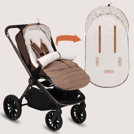 Chancelière universelle oli pour poussette, imperméable de +5 à -20 °c avec filtre uv Black+Nutty 10 - vertbaudet enfant 