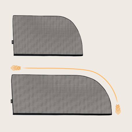 Lot de 2 pare-soleil universels sunblocker pour vitres de voiture avec protection uv et fonction moustiquaire Black 4 - vertbaudet enfant 