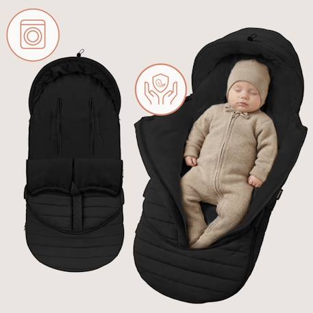 Chancelière universelle oli pour poussette, imperméable de +5 à -20 °c avec filtre uv Black+Nutty 6 - vertbaudet enfant 