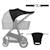 Pare-soleil universel stroller sun cover 53 x 51 cm avec protection upf 50+ pour poussette et siège-auto Black carbon 1 - vertbaudet enfant 