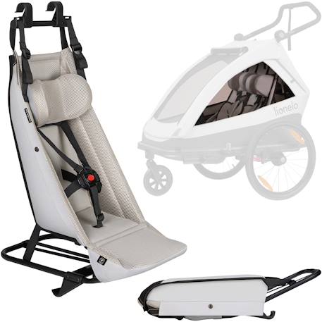 Hamac pour poussette cama dès 1 mois avec tissu dri-seat, harnais 5 points et chancelière incluse Grey stone 1 - vertbaudet enfant 