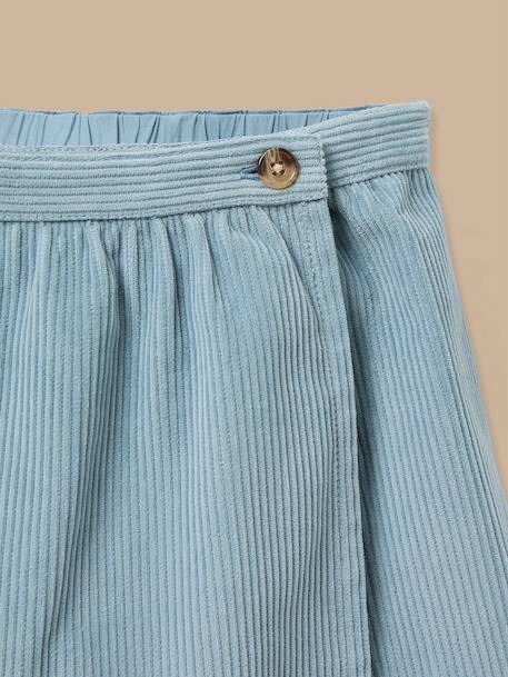 Jupe short en velours fille Orage+Rose poudre 2 - vertbaudet enfant 