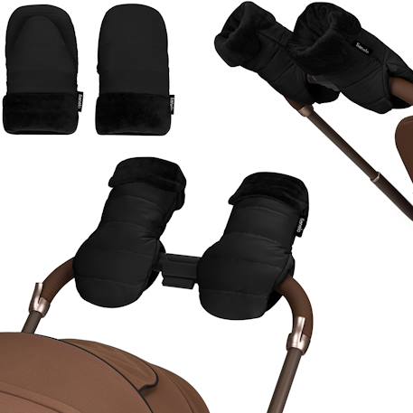 Chauffe-main universel handmuff oli pour poussette, imperméable Black+Nutty 1 - vertbaudet enfant 